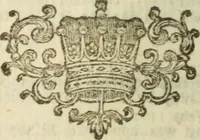 An illustration from The Irish compendium; or, Rudiments of honour. Containing the descents, marriages, issue, titles, posts, and seats of all the nobility of Ireland; with their arms, crests, supporters, mottos and Parliament robes ... Also a supplement, shewing the antiquity, dignity, and use of armories .. (1745)