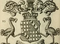 An illustration from The Irish compendium; or, Rudiments of honour. Containing the descents, marriages, issue, titles, posts, and seats of all the nobility of Ireland; with their arms, crests, supporters, mottos and Parliament robes ... Also a supplement, shewing the antiquity, dignity, and use of armories .. (1745)