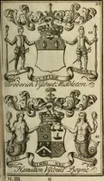 An illustration from The Irish compendium; or, Rudiments of honour. Containing the descents, marriages, issue, titles, posts, and seats of all the nobility of Ireland; with their arms, crests, supporters, mottos and Parliament robes ... Also a supplement, shewing the antiquity, dignity, and use of armories .. (1745)