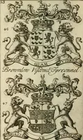 An illustration from The Irish compendium; or, Rudiments of honour. Containing the descents, marriages, issue, titles, posts, and seats of all the nobility of Ireland; with their arms, crests, supporters, mottos and Parliament robes ... Also a supplement, shewing the antiquity, dignity, and use of armories .. (1745)