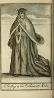 An illustration from The Irish compendium; or, Rudiments of honour. Containing the descents, marriages, issue, titles, posts, and seats of all the nobility of Ireland; with their arms, crests, supporters, mottos and Parliament robes ... Also a supplement, shewing the antiquity, dignity, and use of armories .. (1745)