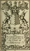An illustration from The Irish compendium; or, Rudiments of honour. Containing the descents, marriages, issue, titles, posts, and seats of all the nobility of Ireland; with their arms, crests, supporters, mottos and Parliament robes ... Also a supplement, shewing the antiquity, dignity, and use of armories .. (1745)