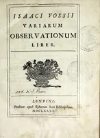 Picture 1 of 5 from Isaaci Vossii Variarum observationum liber (1685), leaf 7