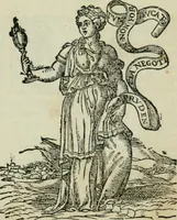 An illustration from I secreti de la signora Isabella Cortese : ne'qvali si contengono cose minerali, medicinali, arteficiose, & alchimiche, & molte de l'arte profumatoria, appartenenti a ogni gran signora : con altri bellissimi secreti aggiunti (1565)