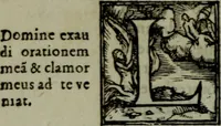 An illustration from I sette salmi penitentiali del santissimo profeta Dauit : tradotti in lingua toscana, da madonna Lavra Battiferra degl'Ammannati ; con gli argomenti sopra ciascuno di essi, composti dalla medesima ; insiemi con alcuni suoi sonetti spirituali (1566)