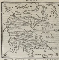 An illustration from Isolario di Benedetto Bordone nel qual si ragiona di tutte l'isole del mondo, con li lor nomi antichi & moderni, historie, fauole, & modi del loro viuere, & in qual parte del mare stanno, & in qual parallelo & clima giaciono (1547)
