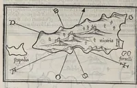 An illustration from Isolario di Benedetto Bordone nel qual si ragiona di tutte l'isole del mondo, con li lor nomi antichi & moderni, historie, fauole, & modi del loro viuere, & in qual parte del mare stanno, & in qual parallelo & clima giaciono (1547)