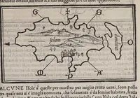 An illustration from Isolario di Benedetto Bordone nel qual si ragiona di tutte l'isole del mondo, con li lor nomi antichi & moderni, historie, fauole, & modi del loro viuere, & in qual parte del mare stanno, & in qual parallelo & clima giaciono (1547)