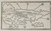 An illustration from Isolario di Benedetto Bordone nel qual si ragiona di tutte l'isole del mondo, con li lor nomi antichi & moderni, historie, fauole, & modi del loro viuere, & in qual parte del mare stanno, & in qual parallelo & clima giaciono (1547)