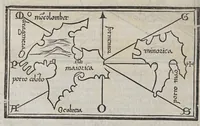 An illustration from Isolario di Benedetto Bordone nel qual si ragiona di tutte l'isole del mondo, con li lor nomi antichi & moderni, historie, fauole, & modi del loro viuere, & in qual parte del mare stanno, & in qual parallelo & clima giaciono (1547)