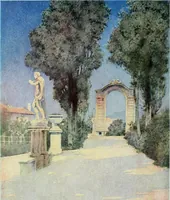 An illustration from Italian villas and their gardens; (1905)