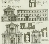 An illustration from Itinerario figurato degli edifizi più rimarchevoli di Roma (1835)