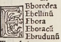 An illustration from Itinerarivm prouinciarum omniũ Antonini Augusti : cum fragmento eiusdem, necnon indice haudquaq[uam] aspernãdo (1512)