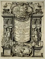 An illustration from Iusta poetica zelebrada por la Vniversidad de Alcalà Colegio Mayor de S. Ilefonso : en el nacimiento del principe de las Españas (1658)