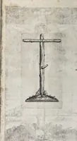 An illustration from Iusti LipsI De cruce libri tres : ad sacram profanámq[ue] historiam utiles : vnà cum notis : accessit è praelectionibus GeorgI Calixti De verâ formâ crucis appendix : et GeorgI Cassandri in eamdem rem epistola (1640)