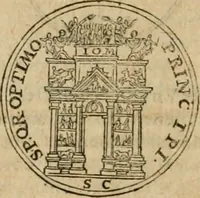 Picture 18 of 23 from Iusti RycquI De Capitolio Romano commentarius. In quo, illustria eius olim aedificia, sacra & profana: deorum dearumq[ue] nomina: arcus item triumphales, columnae, statuae, tropaea, colossi, caeteraque ornamenta adcuratè describuntur: & plura alia antiquitatis monimenta proferuntur, emendantur, explicantur (1617), leaf 147