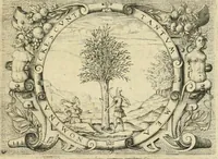 An illustration from Iusti RycquI De Capitolio Romano commentarius. In quo, illustria eius olim aedificia, sacra & profana: deorum dearumq[ue] nomina: arcus item triumphales, columnae, statuae, tropaea, colossi, caeteraque ornamenta adcuratè describuntur: & plura alia antiquitatis monimenta proferuntur, emendantur, explicantur (1617)
