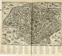 An illustration from I.[-VI.] pars Romanae vrbis topographiae & antiquitatum, quâ succinctê & breviter describuntur omnia quae tam publicê quam privatim videntur anim-adversione digna: (1597)