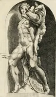 An illustration from I.[-VI.] pars Romanae vrbis topographiae & antiquitatum, quâ succinctê & breviter describuntur omnia quae tam publicê quam privatim videntur anim-adversione digna: (1597)