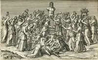 An illustration from I.[-VI.] pars Romanae vrbis topographiae & antiquitatum, quâ succinctê & breviter describuntur omnia quae tam publicê quam privatim videntur anim-adversione digna: (1597)