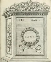 An illustration from I.[-VI.] pars Romanae vrbis topographiae & antiquitatum, quâ succinctê & breviter describuntur omnia quae tam publicê quam privatim videntur anim-adversione digna: (1597)