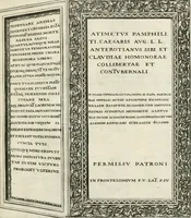 An illustration from I.[-VI.] pars Romanae vrbis topographiae & antiquitatum, quâ succinctê & breviter describuntur omnia quae tam publicê quam privatim videntur anim-adversione digna: (1597)
