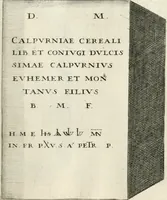 An illustration from I.[-VI.] pars Romanae vrbis topographiae & antiquitatum, quâ succinctê & breviter describuntur omnia quae tam publicê quam privatim videntur anim-adversione digna: (1597)