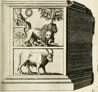 An illustration from I.[-VI.] pars Romanae vrbis topographiae & antiquitatum, quâ succinctê & breviter describuntur omnia quae tam publicê quam privatim videntur anim-adversione digna: (1597)