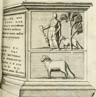 An illustration from I.[-VI.] pars Romanae vrbis topographiae & antiquitatum, quâ succinctê & breviter describuntur omnia quae tam publicê quam privatim videntur anim-adversione digna: (1597)