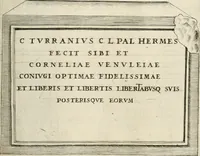 An illustration from I.[-VI.] pars Romanae vrbis topographiae & antiquitatum, quâ succinctê & breviter describuntur omnia quae tam publicê quam privatim videntur anim-adversione digna: (1597)