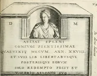 An illustration from I.[-VI.] pars Romanae vrbis topographiae & antiquitatum, quâ succinctê & breviter describuntur omnia quae tam publicê quam privatim videntur anim-adversione digna: (1597)