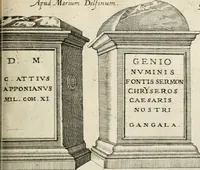 Picture 240 of 439 from I.[-VI.] pars Romanae vrbis topographiae & antiquitatum, quâ succinctê & breviter describuntur omnia quae tam publicê quam privatim videntur anim-adversione digna: (1597), leaf 454