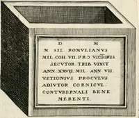 An illustration from I.[-VI.] pars Romanae vrbis topographiae & antiquitatum, quâ succinctê & breviter describuntur omnia quae tam publicê quam privatim videntur anim-adversione digna: (1597)