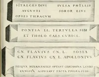 An illustration from I.[-VI.] pars Romanae vrbis topographiae & antiquitatum, quâ succinctê & breviter describuntur omnia quae tam publicê quam privatim videntur anim-adversione digna: (1597)