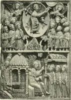An illustration from Catalogue of the ivory carvings of the Christian era with examples of Mohammedan art and carvings in bone in the Department of British and Mediaeval Antiquities and Ethnography of the British Museum (1909)