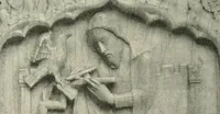 An illustration from Catalogue of the ivory carvings of the Christian era with examples of Mohammedan art and carvings in bone in the Department of British and Mediaeval Antiquities and Ethnography of the British Museum (1909)