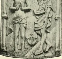 An illustration from Catalogue of the ivory carvings of the Christian era with examples of Mohammedan art and carvings in bone in the Department of British and Mediaeval Antiquities and Ethnography of the British Museum (1909)