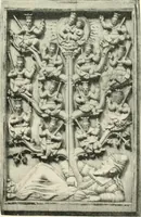 An illustration from Catalogue of the ivory carvings of the Christian era with examples of Mohammedan art and carvings in bone in the Department of British and Mediaeval Antiquities and Ethnography of the British Museum (1909)
