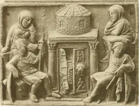 An illustration from Catalogue of the ivory carvings of the Christian era with examples of Mohammedan art and carvings in bone in the Department of British and Mediaeval Antiquities and Ethnography of the British Museum (1909)