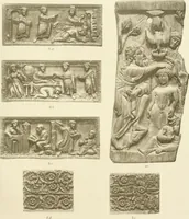An illustration from Catalogue of the ivory carvings of the Christian era with examples of Mohammedan art and carvings in bone in the Department of British and Mediaeval Antiquities and Ethnography of the British Museum (1909)
