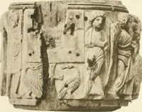 An illustration from Catalogue of the ivory carvings of the Christian era with examples of Mohammedan art and carvings in bone in the Department of British and Mediaeval Antiquities and Ethnography of the British Museum (1909)