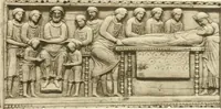 An illustration from Catalogue of the ivory carvings of the Christian era with examples of Mohammedan art and carvings in bone in the Department of British and Mediaeval Antiquities and Ethnography of the British Museum (1909)