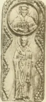 An illustration from Catalogue of the ivory carvings of the Christian era with examples of Mohammedan art and carvings in bone in the Department of British and Mediaeval Antiquities and Ethnography of the British Museum (1909)