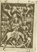 An illustration from Catalogue of the ivory carvings of the Christian era with examples of Mohammedan art and carvings in bone in the Department of British and Mediaeval Antiquities and Ethnography of the British Museum (1909)
