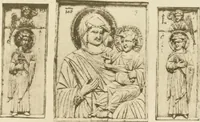An illustration from Catalogue of the ivory carvings of the Christian era with examples of Mohammedan art and carvings in bone in the Department of British and Mediaeval Antiquities and Ethnography of the British Museum (1909)