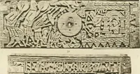 An illustration from Catalogue of the ivory carvings of the Christian era with examples of Mohammedan art and carvings in bone in the Department of British and Mediaeval Antiquities and Ethnography of the British Museum (1909)