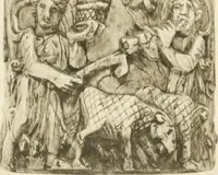 An illustration from Catalogue of the ivory carvings of the Christian era with examples of Mohammedan art and carvings in bone in the Department of British and Mediaeval Antiquities and Ethnography of the British Museum (1909)