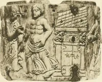 An illustration from Catalogue of the ivory carvings of the Christian era with examples of Mohammedan art and carvings in bone in the Department of British and Mediaeval Antiquities and Ethnography of the British Museum (1909)