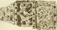 An illustration from Catalogue of the ivory carvings of the Christian era with examples of Mohammedan art and carvings in bone in the Department of British and Mediaeval Antiquities and Ethnography of the British Museum (1909)