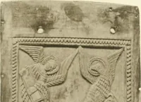 An illustration from Catalogue of the ivory carvings of the Christian era with examples of Mohammedan art and carvings in bone in the Department of British and Mediaeval Antiquities and Ethnography of the British Museum (1909)